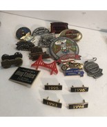 Lot Of Vtg BIKER PINS Rides Rally Midwest Motorcycle - $9.46