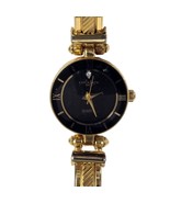 LA Express LAX1343 056-PC21 Gold Tone Watch Black Dial Japan MVT New Bat... - £20.83 GBP