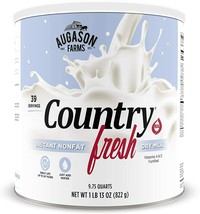 Augason Farms Country Fresh 100% Real Instant Nonfat Dry Milk #10 Can, Long Term - £27.09 GBP