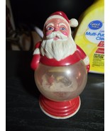 Vintage Christmas Santa Claus Snow Globe #758 Hard Plastic Hong Kong 5” - $37.90 CAD