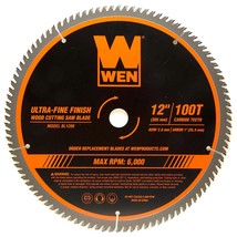 WEN BL1200 12-Inch 100-Tooth Carbide-Tipped Ultra-Fine Finish Professional Woodw - £39.14 GBP
