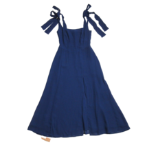 NWT Reformation Twilight in Danube Blue Side Slit Georgette Midi Tank Dress 2P - £157.96 GBP