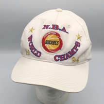 Vintage 1994 Houston Rockets Snapback NBA World Champs Champions White Hat Cap - £23.29 GBP