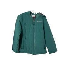 Columbia Childrens Full Zip Hooded Winter Jacket Green Size XS 6-7 - £13.89 GBP