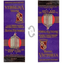 Vintage Matchbook Cover Hotel Victoria New York City 1930s  20 strike Di... - $19.79