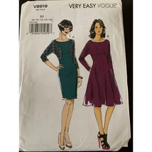 Vogue Misses Dress Sewing Pattern V8919 Sz 8 - 16 - Uncut - £8.62 GBP
