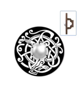 PWS Black and White Celtic Round Shield for Knight Minifigure Accessorie... - $6.21