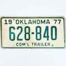 1977 United States Oklahoma Commercial Trailer License Plate 628-840 - $18.80