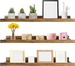 Giftgarden 36 Inch Large Floating Shelves for Wall Set of 3, Rustic Picture - £47.95 GBP