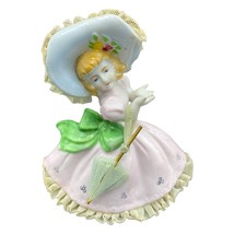 Vintage Southern Bell Figurine Ardalt Lenwile China Porcelain Lace 1689 - $24.69