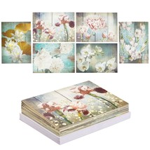 24 Pack Floral Sympathy Cards Bulk With Envelopes For Funeral Memorial 5X7 - £26.77 GBP