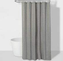 Threshold Gray Waffle Plain Weave Textured Fabric Shower Curtain 72&quot; x 72&quot; - $24.99