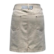 Cache Denim Gold Metallic Rhinestone Stud Pocket Corners Stretch Skirt N... - $39.20
