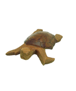 Hand Carved Wooden Ocean Turtle Tortoise Figurine Sculpture Wood Decor S... - £15.15 GBP