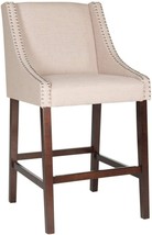Safavieh Home Collection Dylan Taupe and Espresso Barstool - £248.99 GBP