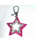 Coach Double Studded Jewel Star Purse Charm Keychain 92749 Pink Fuchsia - £53.95 GBP