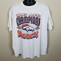 Denver Broncos 1997 AFC Champions T Shirt Size 2XL Vintage 90s Super Bowl XXXII - £31.64 GBP