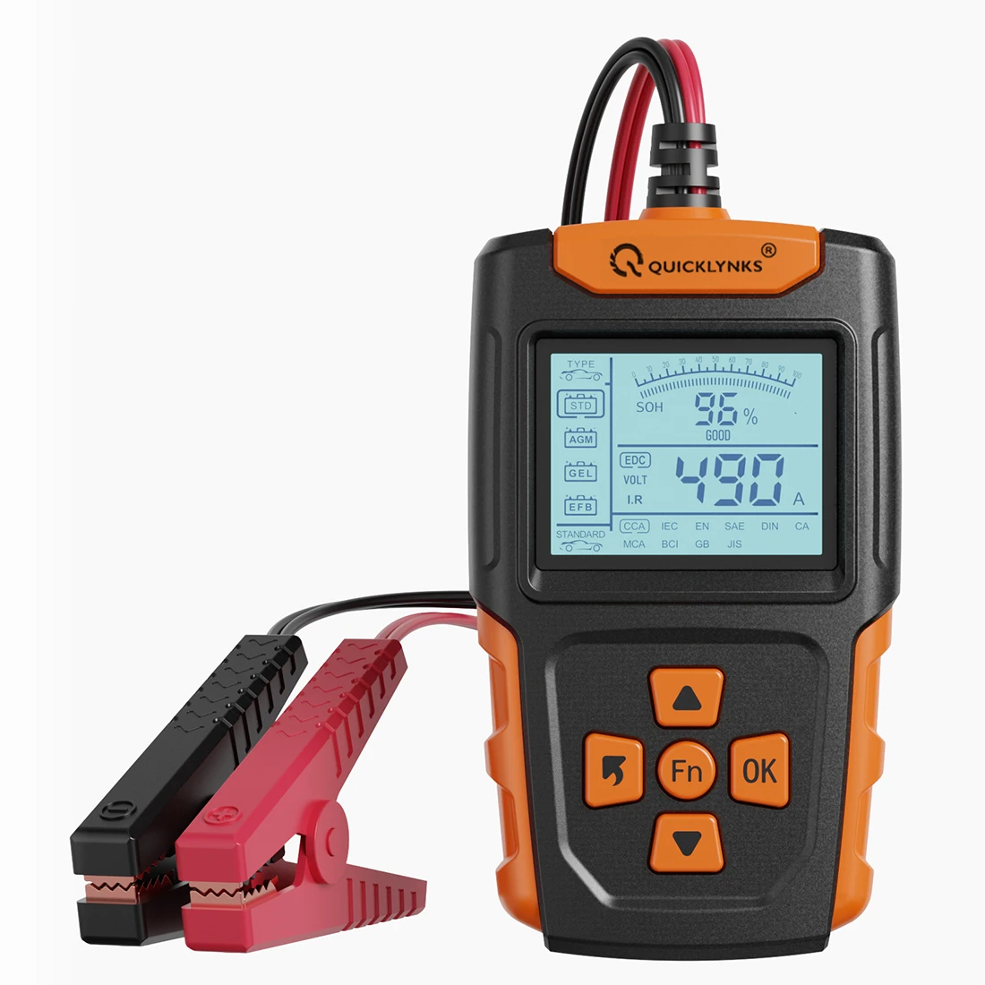 Quicklynks 12V&amp;24V Car Battery Tester For Wet/GEL/SLA/Flooded/EFB/Lead-Acid/AGM - $85.29