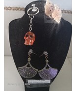 3 Piece Resin and Bead Set, 2 x pairs Earrings , 1 x  Key Chain (79) - $17.82 CAD