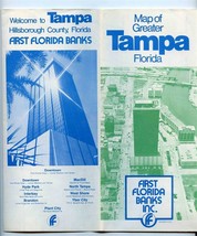 Map of Greater Tampa First Florida Banks 1978 Hillsborough County - £14.21 GBP