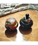 Handmade Wooden Boxes Floral Theme Couple Jewelry Box - $317.55 MXN