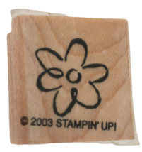 Stampin Up Rubber Stamp Small Flower Card Making Nature Garden Summer Fr... - $2.99