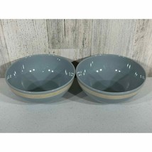 Nobel Excellence Stoneware Lot of 2 Elements Bowls Light Blue 6 Inch - $19.77