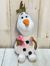 TY Beanie Baby OLAF The Snowman With HEART Disney Frozen New Tags Glitter - £7.59 GBP