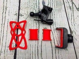 Bike Phone Mount for Any Smart Phone Black Red Grip - £11.61 GBP