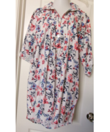 Papinelle Sleep shirt Size XL long sleeves front buttons floral print po... - $54.14 CAD