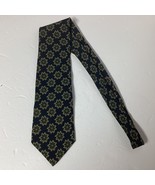 GIORGIO ARMANI Cravatte Navy Blue Gold Green Floral Silk Necktie Made In... - $688.22 MXN
