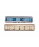 Macaron - Blue and White French Macarons, Gourmet Cookie Gift Box, Macaroon - $54.31 CAD