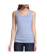 St. John&#39;s Bay Women&#39;s Scoop Neck Tank Top Size MEDIUM Blue Cast 100% Co... - $16.45 CAD
