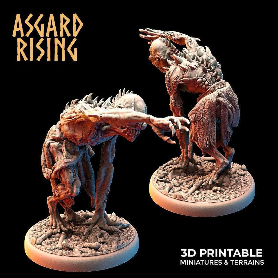 3D Printed Asgard Rising Ghouls Undead Set Round or Square Base 28mm - 32mm Item image 5