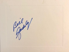 BILL GADSBY Autographed Hand SIGNED 4x5 EMBOSSED Card RED WINGS RANGERS ... - £10.25 GBP