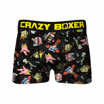 Crazy Boxers SpongeBob SquarePants Characters All Over Boxer Briefs Black - £17.56 GBP