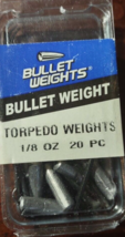 Bullet Weight Torpedo Weights 1/8 Oz -1pk of 20 Pcs-Brand New-SHIPS N 24... - €12,64 EUR