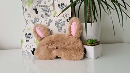 Bunny sleep mask, Cute kids gift, Furry Animal eye pillow, Fur children adults T - £25.56 GBP