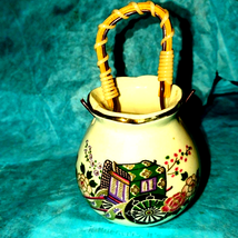 Vintage handmade and hand-painted small pottery vase - £22.10 GBP