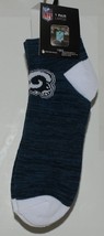 NFL Licensed Los Angeles Rams Ankle Socks 1 Pair Large Moisture Wicking - $10.99