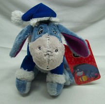 Disney Winnie The Pooh Cute Winter Holiday Eeyore 6&quot; Plush Stuffed Animal New - £11.46 GBP