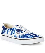 Ralph Lauren Thorton Tie-Dye Canvas Sneaker in White/Navy Mens-Size 10 - $82.15 CAD