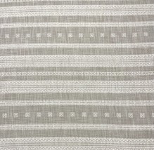 Ballard Designs Seton Flax Striped Geo Squares Furniture Fabric By The Yard 53&quot;W - £19.65 GBP