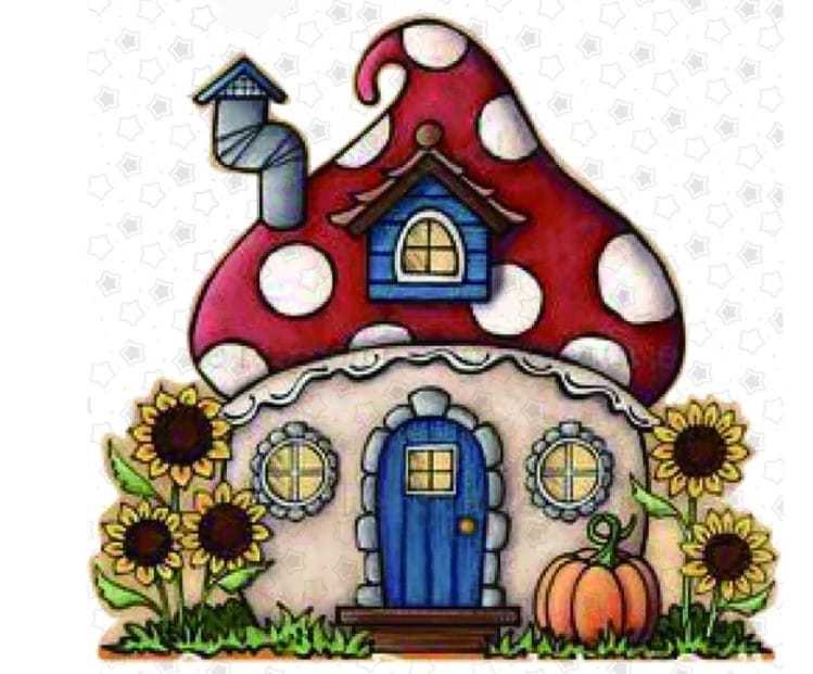 Gnome Mushroom House Metal Cutting Die Set Card Making Scrapbooking craf... - $10.00
