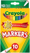 NEW Crayola 10 Classic Colors Fine Line Markers - $7.99