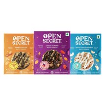 Open Secret Snacks Combo 4 Pack of Nuts 3 Unjunked Chips 3 Munchies Low Calorie  - £18.77 GBP