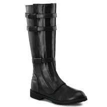 WAL130/B/PU Men&#39;s Combat Military Fantasy Cosplay Black Halloween Costume Boots - £78.92 GBP