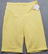 Dream Jeannes by Quacker Factory Capri Pants Women Size XL Yellow Cotton Stretch - $27.73