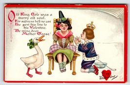 Valentines Day Postcard Old King Cole Mother Goose Nursery Rhyme Tuck 1909 - £14.09 GBP