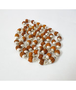 Rudraksh Beads Silver Necklace Chain Mala Handmade Jewelry use for Medit... - $133.12 CAD